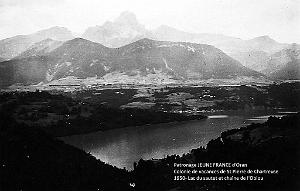 1950 lac du Sautet et chaine de l'Obiou
